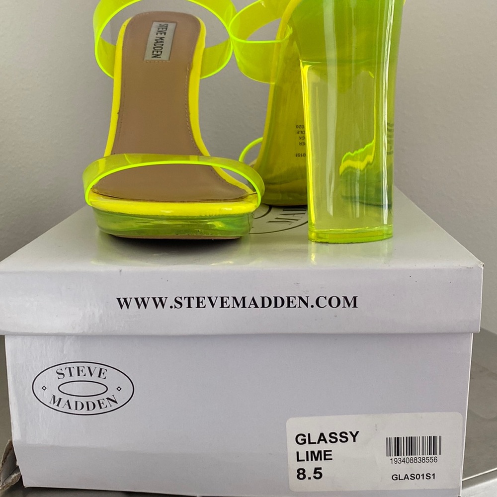 Steve Madden Glassy Lime Heels